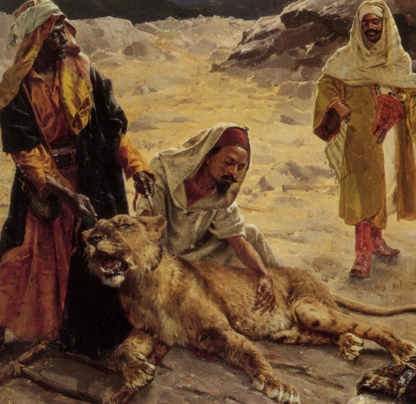 Captured Lion by Rudolf Ernst